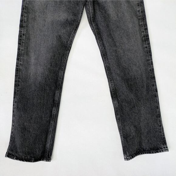 AGOLDE Fran Low Slung Jeans 26 Charcoal Straight Leg Rigid Button Fly - Picture 6 of 11